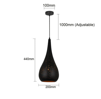 DecorBites™ Iron Hollow Droplight for Dining Room, Bar, Kitchen, and Clothing Store
