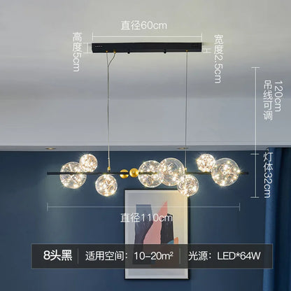 Decorbites™ Glas-Kugel-LED-Deckenleuchter für Zuhause, Esszimmer, Wohnzimmer, Schlafzimmer