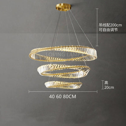 DecorBites™ Crystal Stainless Steel Ceiling Pendant Light for Luxurious Living