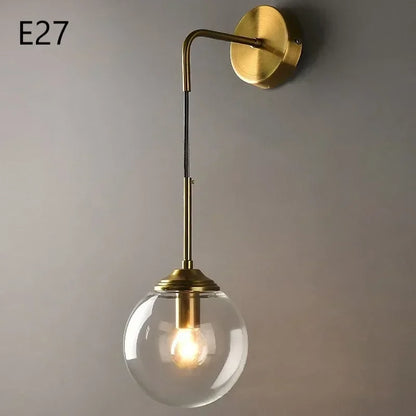 Decorbites™ Glasball-Wandlampen: Moderne nordische goldene Chrom-Beleuchtungskörper für Wohnzimmer, Küche