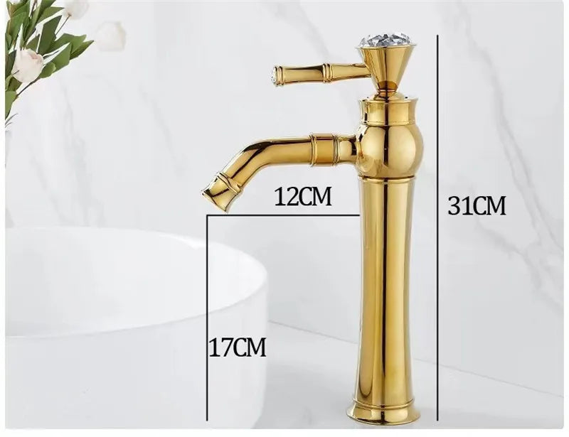 Gold Brass Basin Mixer