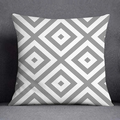 DecorBites™ Geometric Floral Print Lumbar Pillow Case 45X45cm Sofa Cushion Cover