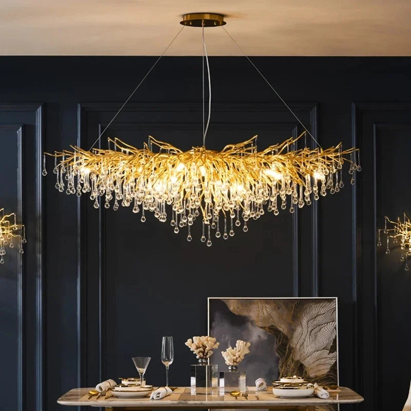 Decorbites™ Kristallzweigen-Kronleuchter für Wohn- und Schlafzimmerdekoration LED-Hängeleuchte