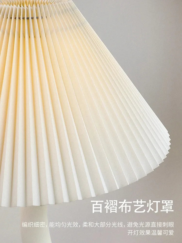 DecorBites™ Cream Resin Floor Lamp LED E27 for Stylish Living Room Decor & Lighting