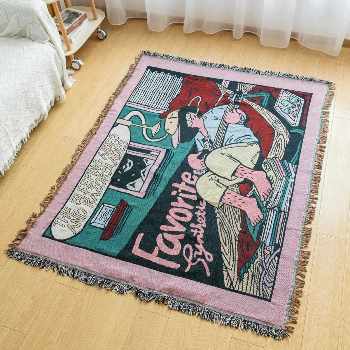 Decorbites™ Gestrickte Gobelin-Sofadecke - Leicht luxuriöse Dekorationsdecke für das Wohnzimmer, Nickerchen-Bettüberwurf, Picknick, Campingmatte