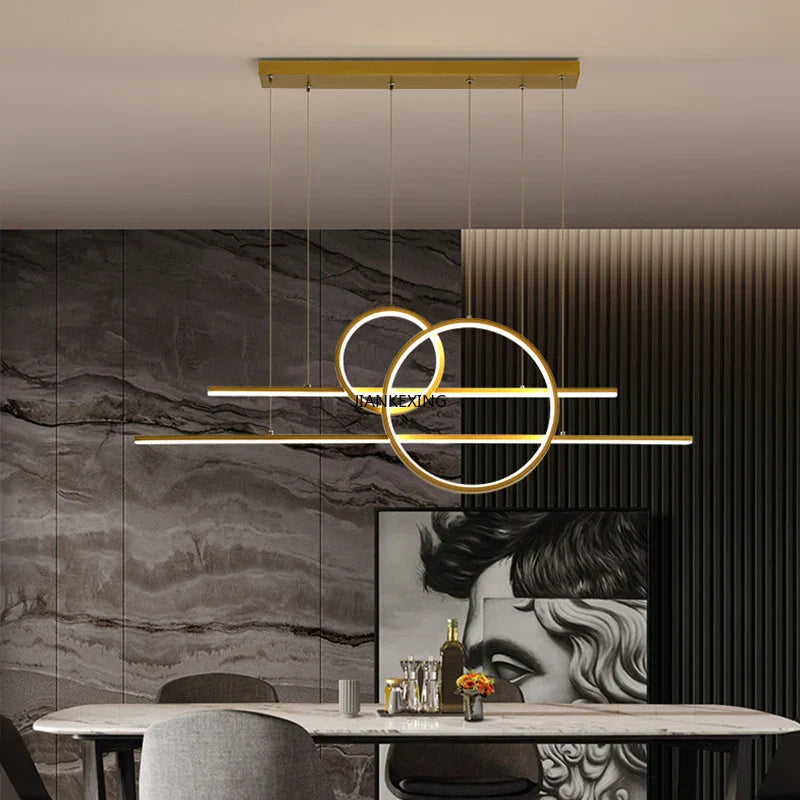 Dimmable LED Black Chandelier
