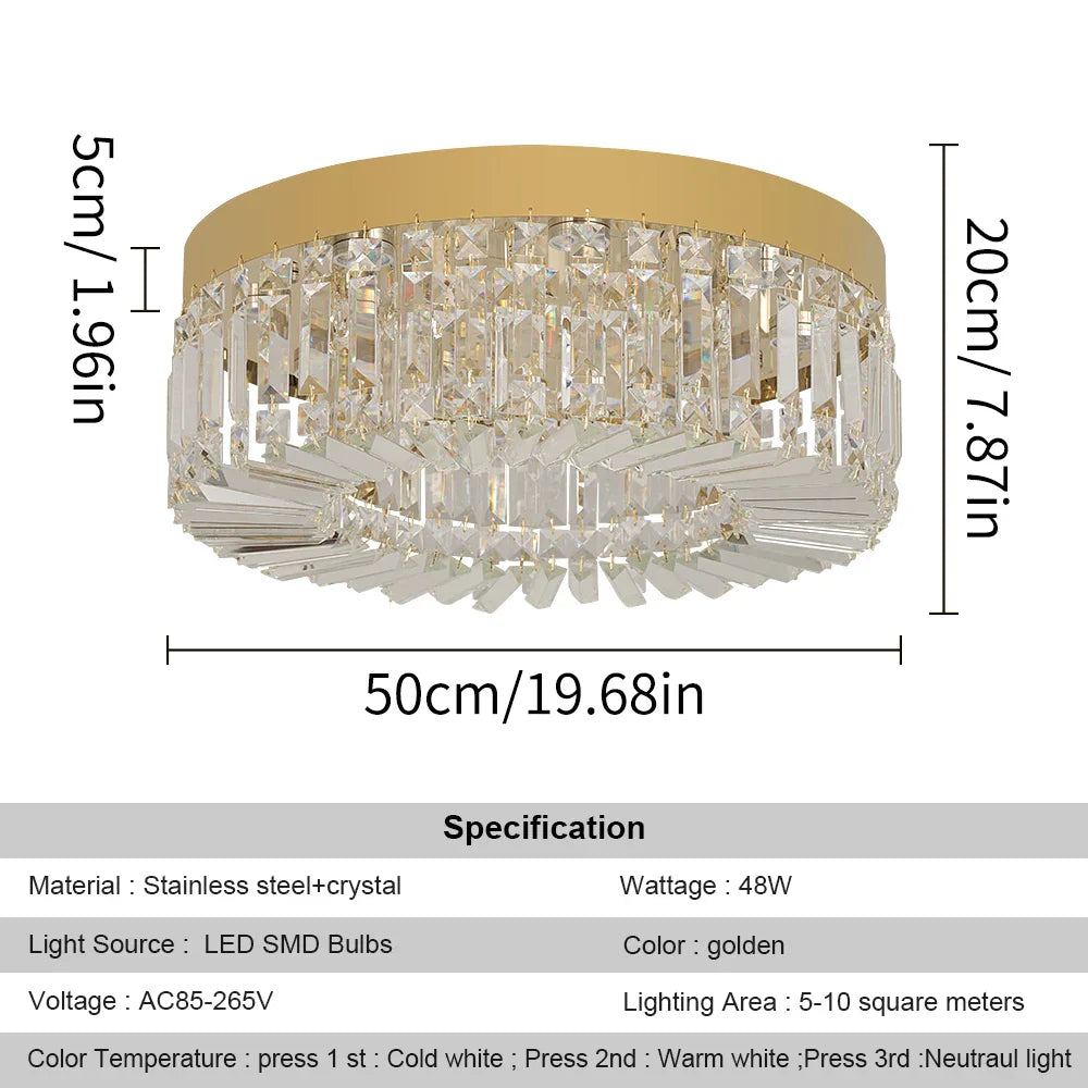 Decorbites™ Kristall-Deckenleuchter: Moderne LED-Runde Pendelleuchte für luxuriöse Wohnraumausstattung