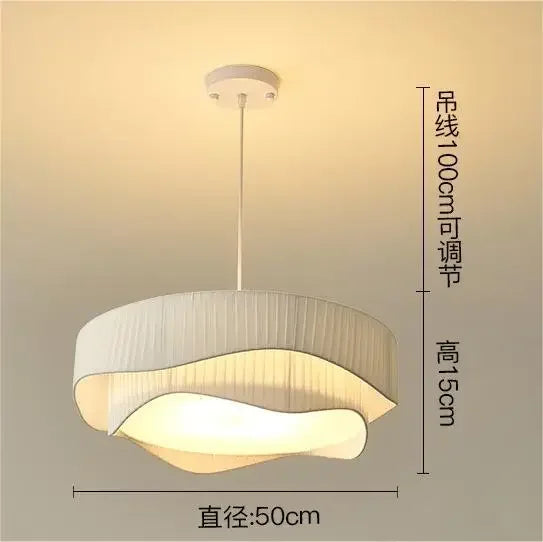 Decorbites™ Design-LED-Stoff-Pendantleuchte für Schlafzimmer, Heimdekoration, hängende Kronleuchter