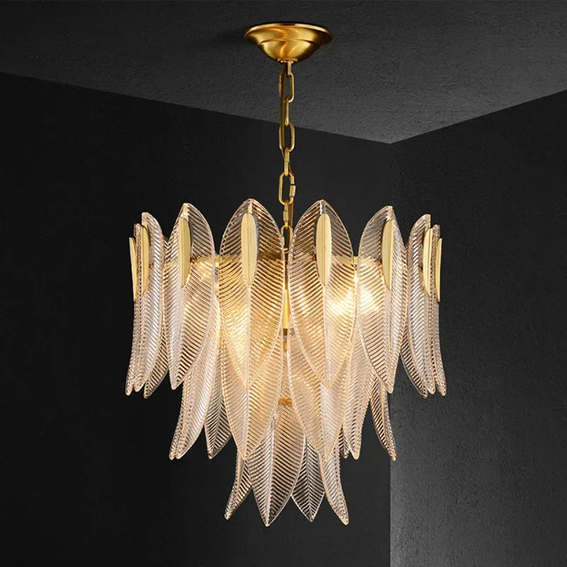 Decorbites™ Glasblatt-Luxus-Lüster LED-Hängeleuchten für modernes Wohnzimmer