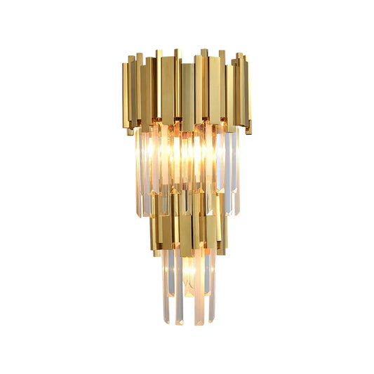 Decorbites™ Kristall Goldene LED Wandleuchte Edelstahl Postmodern Art Deco Wandlampe