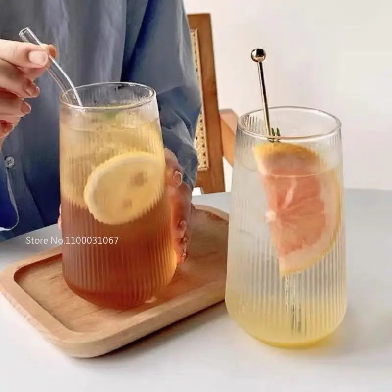 Decorbites™ Glas-Kaffeetassen-Set 500 ml - Retro transparente Teetasse - Trinkgefäß-Kollektion