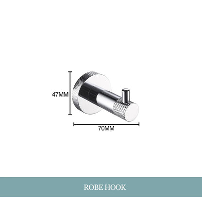 DecorBites™ Bathroom Essentials Set: Towel Bar, Toilet Paper Holder, Bathrobe Hook, Soap Dish, Toilet Brush