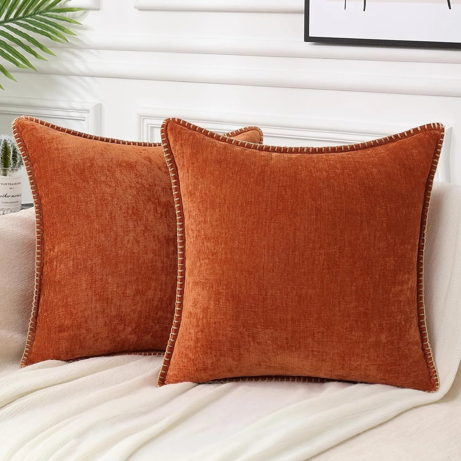 Velvet Chenille Cushion Set
