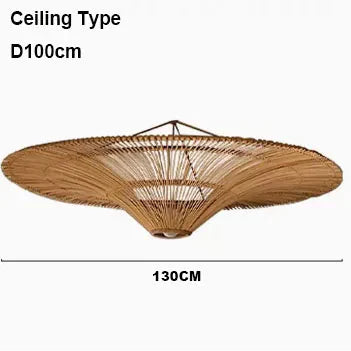 Decorbites™ Handgefertigte Rattan-Hängeleuchte für Esszimmer, Wohnzimmer, Schlafzimmer, Hotel
