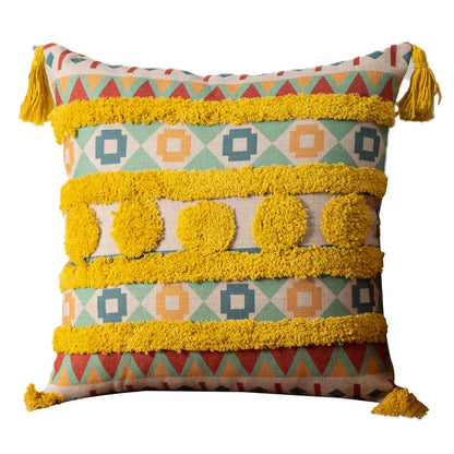 Decorbites™ Boho-Fransen-Kissenbezüge 45x45 - Luxuriöse Dekorative Kissen für Sofa und Bett
