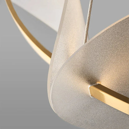 Decorbites™ Goldener Ring Weißer Acryl-Hängerleuchte für Wohnzimmer Esszimmer