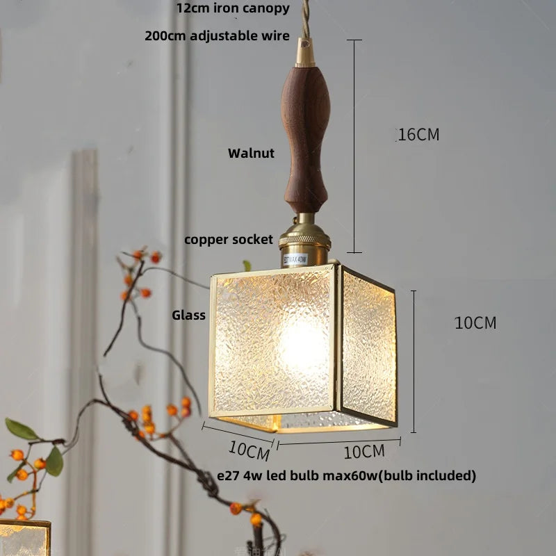 DecorBites™ Glass Globe LED Pendant Light Fixture for Porch Kitchen Aisle, Adjustable Hanging Lamp