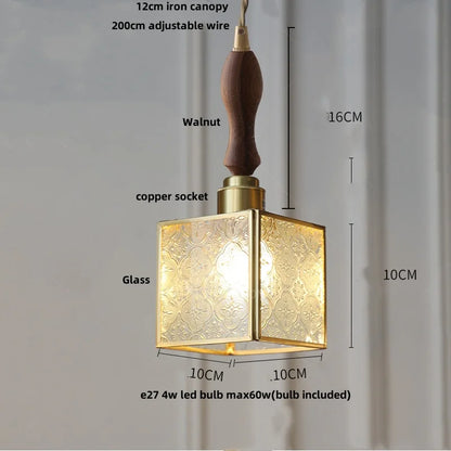 DecorBites™ Glass Globe LED Pendant Light Fixture for Porch Kitchen Aisle, Adjustable Hanging Lamp