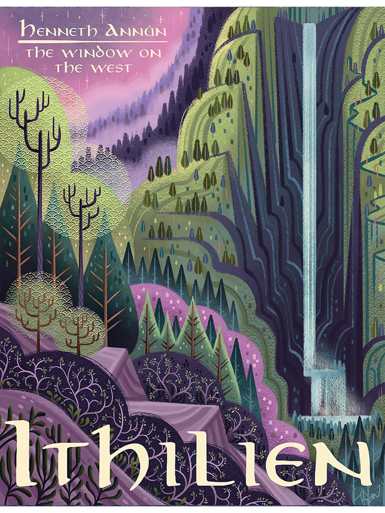 Abstract Ring Art Retro Travel Poster Canvas Painting Vintage Film Mordor Castle Lord Magic Wall Kid Bed Room Home Decor Picture