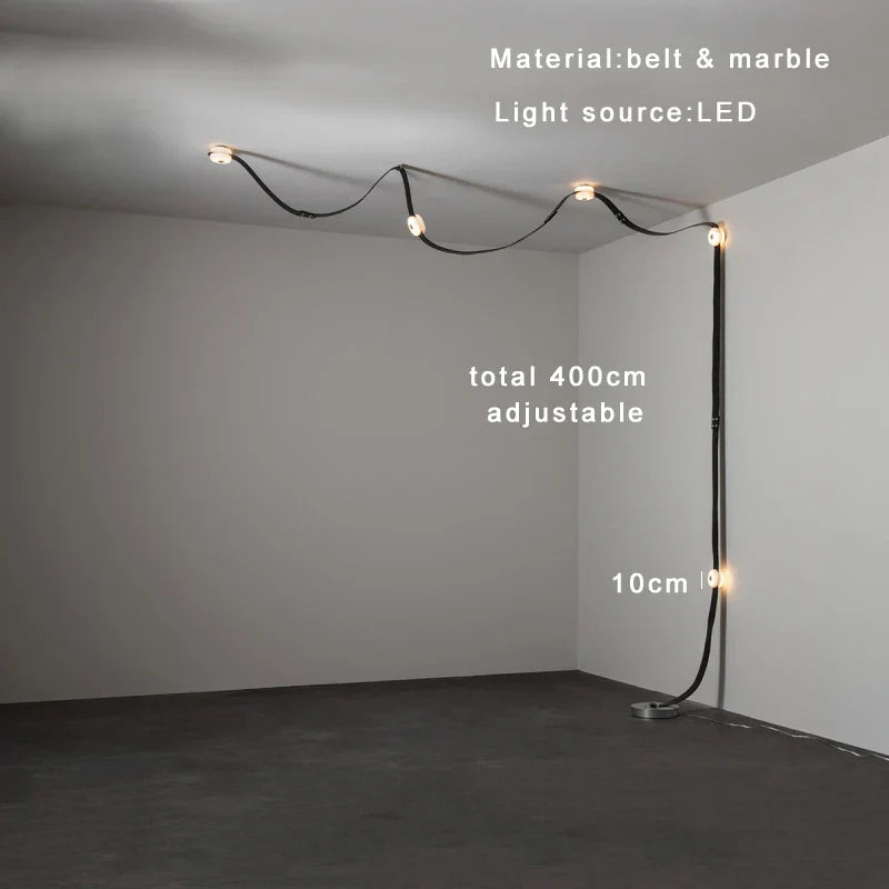 Leather Marble Ceiling Light