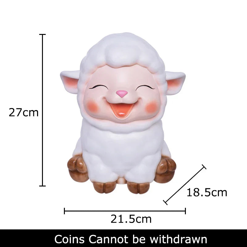 Decorbites™ Kleines Lamm Kinder-Sparbüchse Schweinchen-Sparschwein Ästhetisches Schreibtisch-Dekorationsobjekt Skulptur