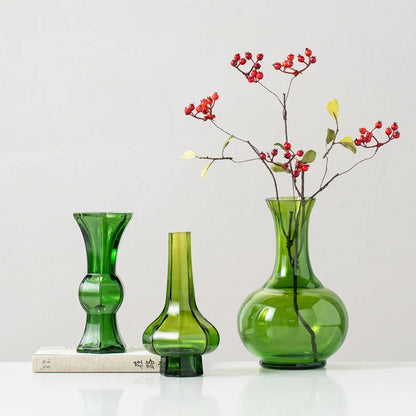Decorbites™ Grünes Glas Geometrie Vase Hydroponik Terrarium Heimdekoration Zubehör