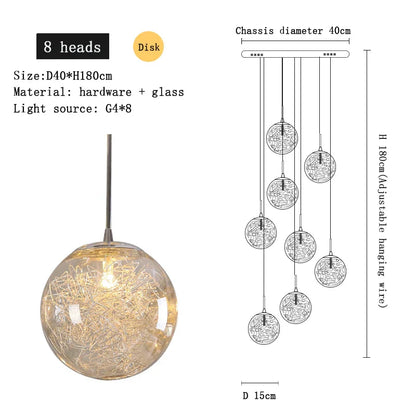 Decorbites™ Kristall-Deckenleuchter für modernes Loft-Wohnzimmer, Zuhause, Hotel, Küche, Schlafzimmer-Beleuchtung