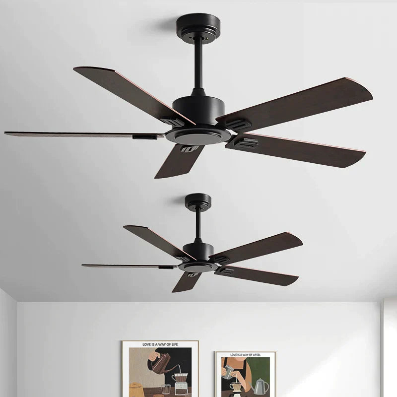 DecorBites™ 56-Inch Black Industrial Style Ceiling Fan with Remote Control for Indoor Use