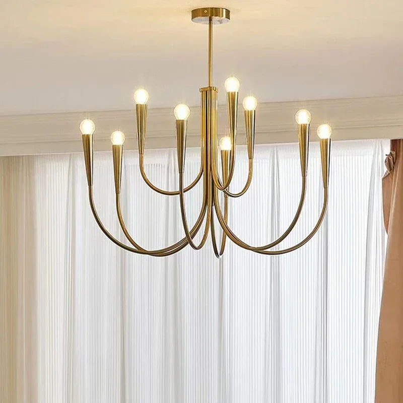 Decorbites™ Gold-Metal-Lüster: Moderne nordische LED-Beleuchtung für Wohnzimmer, Küche, Esszimmer