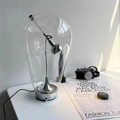 Decorbites™ Lodes Blow Glas-Tischleuchte: Verstellbare moderne Chromleuchte für Zuhause, Laden und Bar