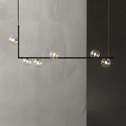Decorbites™ Glas Schwarz Kronleuchter Pendellampe Nordisch Modern Wohnzimmerleuchte