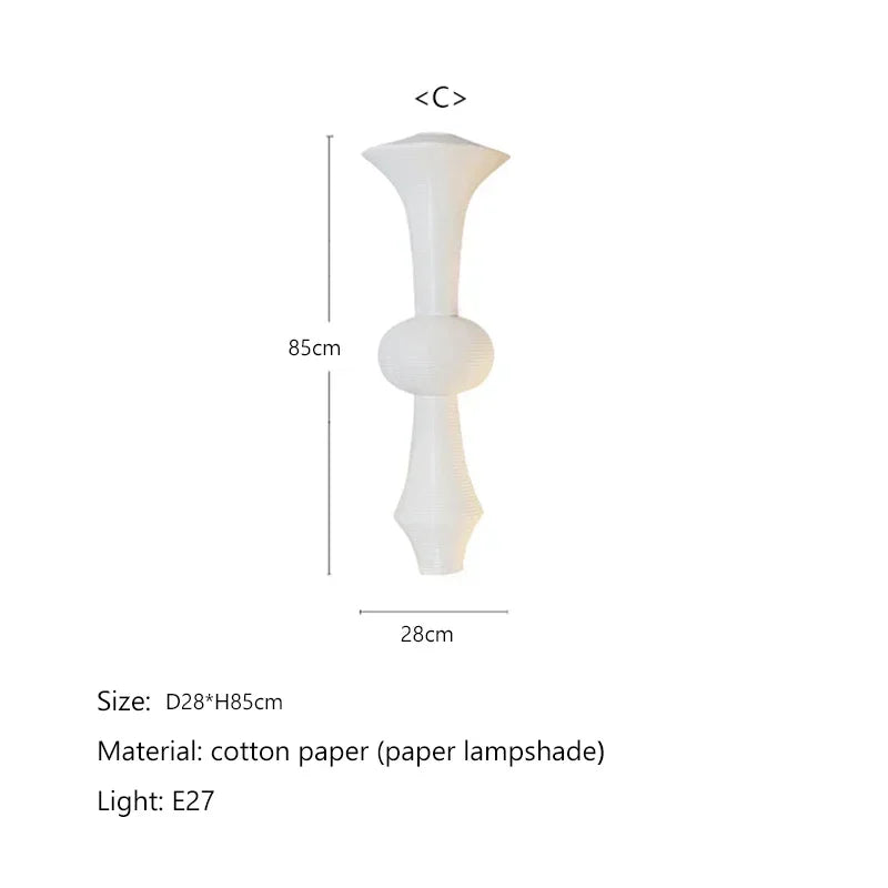 Cotton Paper Wabi Sabi Lamp