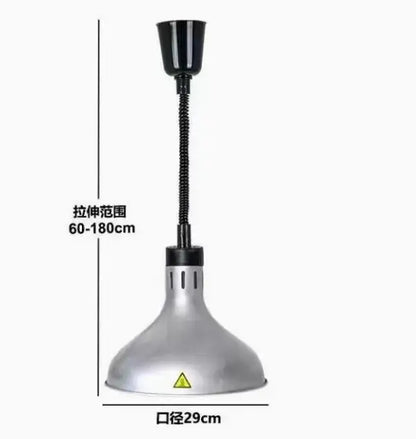 Vintage Telescopic Stainless Steel Buffet Heat Pendant Lamp