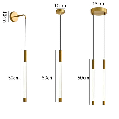 DecorBites™ Gold Bar LED Wall Light for Home Decor in Dining Kitchen Bedroom