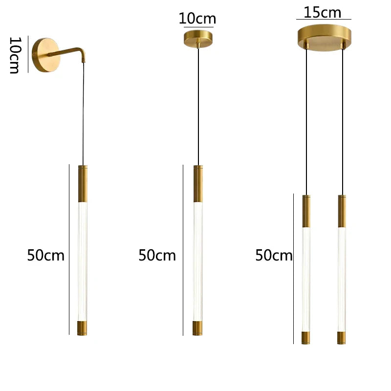 Gold Bar LED Wall Light