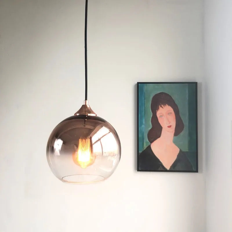 Decorbites™ Farbverlauf-Glas-Kugelleuchter: Nordisch postmodernes Luxus für Schlafzimmer, Restaurant und Bar