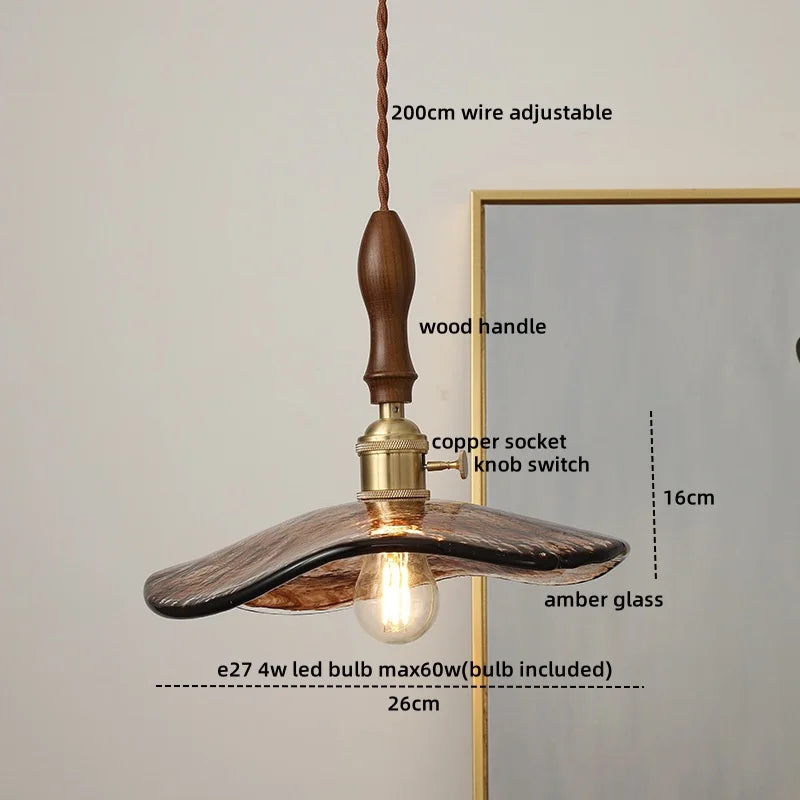 Decorbites™ Graue Glas LED Hängeleuchten, nordisches modernes Design für Schlafzimmer, Wohnzimmer-Beleuchtungseinrichtungen