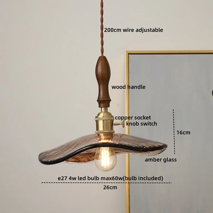 DecorBites™ Glass Copper LED Pendant Lights - Modern Home Decor Hanging Lamp