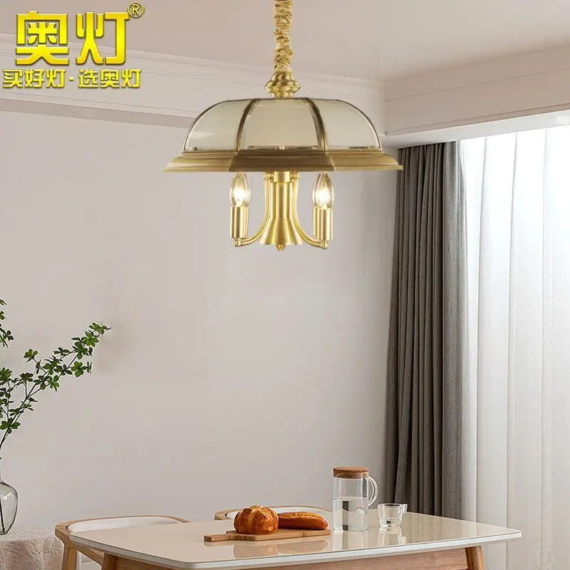Decorbites™ Eisen-Bronze-Hängelampe Glas Retro Modern Wohnzimmerlampe