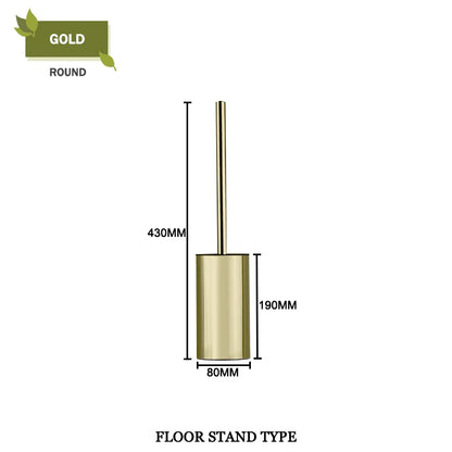 DecorBites™ Gold Toilet Brush Set with Wall Mount Holder