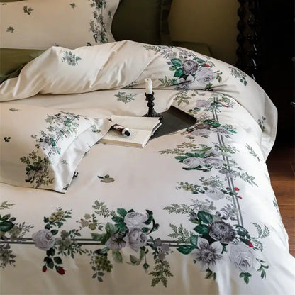 Decorbites™ American Pastoral 1000TC Ägyptische Baumwolle Blumenbettwäsche-Set