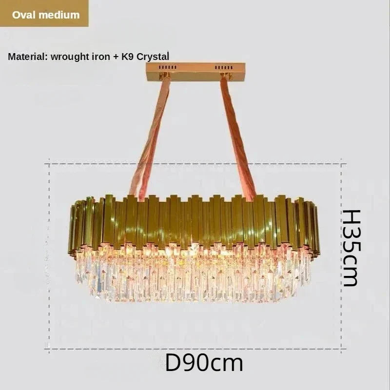 Decorbites™ Kristall-Deckenleuchter: Luxuriöse runde LED-Lampe für das Wohnzimmer, künstlerische Wohnraumausstattung