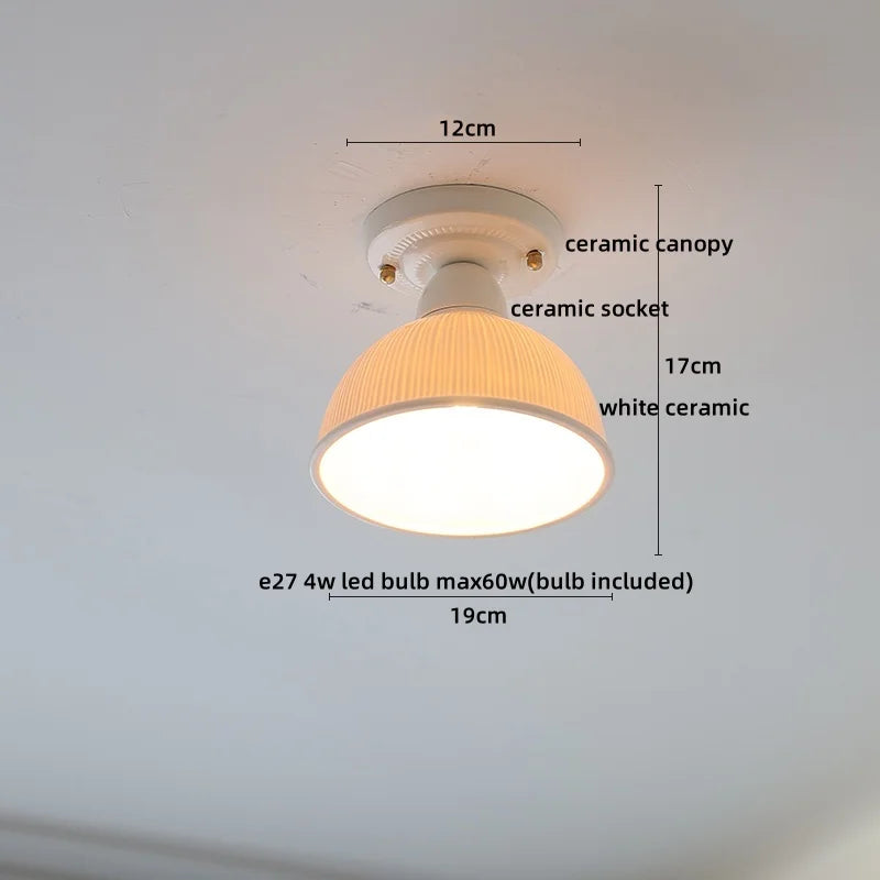 DecorBites™ LED Canopy Ceiling Light Glass Copper Luminaria De Teto