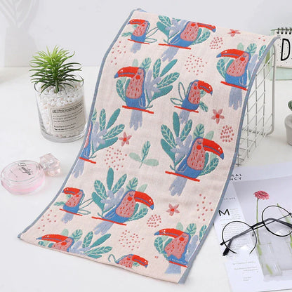 Decorbites™ Kinder-Cartoon-Gesichtstücher - Set aus 3 | Katzen-Motiv | 100% Baumwolle | 25*50cm