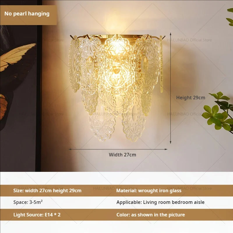 Crystal Glass Wall Lamp