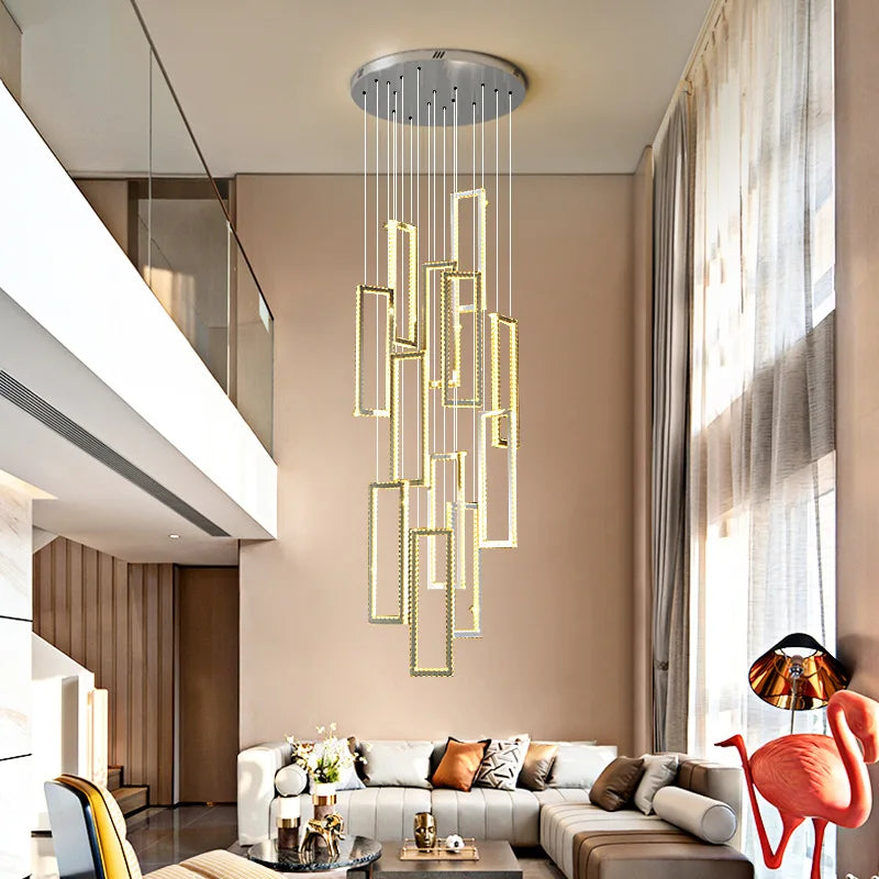 Decorbites™ Kristall-LED-Hängeleuchte Luxus-Treppenleuchte Moderne Leuchtenarmatur