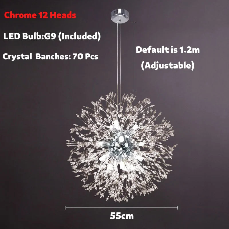 Decorbites™ Dandelion Spark LED-Kronleuchter – Moderne Kunst-Kristalllampen für die Hausdekoration