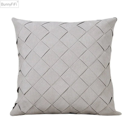 Decorbites™ Graue Web-Luxus-Kissenbezug 45x45 cm für Sofa Wohnzimmer Schlafzimmer
