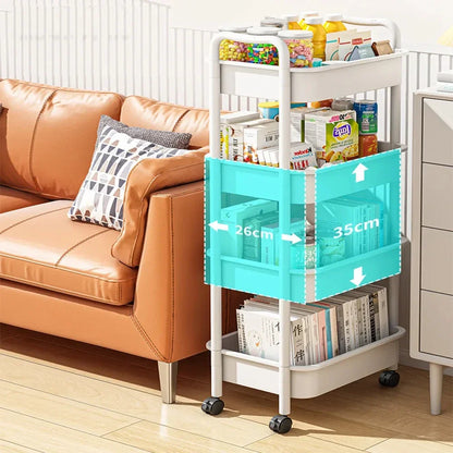 Decorbites™ Küchen-Wandwagen Rollierender Utility-Organizer-Regal-Trolley-Wagen