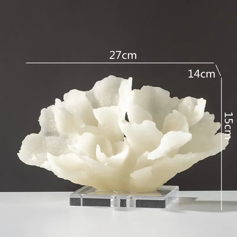 DecorBites™ Coral Resin Sculpture: Colorful Crystal Ornaments for Home Decor